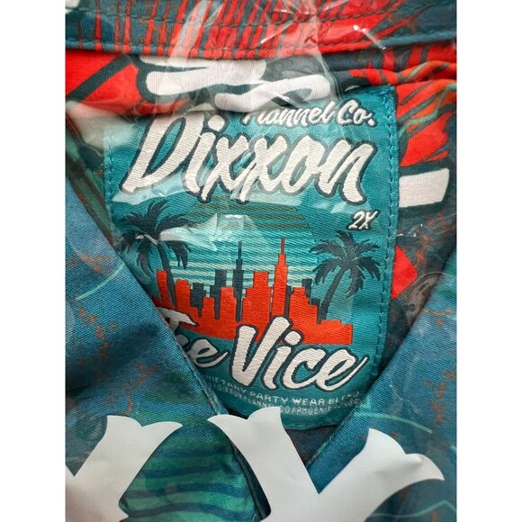 Dixxon Flannel Co. The Vice Miami-Inspired Button-Up Shirt 2X - Picture 5 of 5